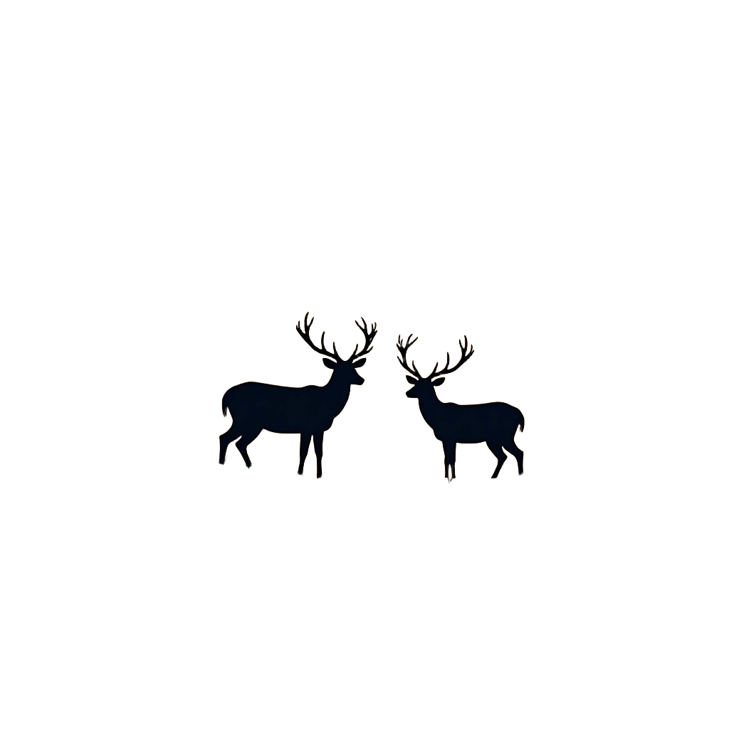 Two Reindeer Silhouettes